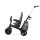 Kinderkraft - Tricicleta 4 in 1 rotativa cu pozitie de somn EASY TWIST Platinum Grey