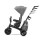 Kinderkraft - Tricicleta 4 in 1 rotativa cu pozitie de somn EASY TWIST Platinum Grey