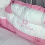 PEPPIbambini - Lenjerie patut 11 piese ROYAL White Pink