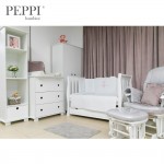 PEPPIbambini - Lenjerie patut 5 piese cu broderie Butterfly White