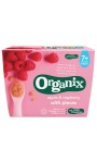 Snack Organix Goodies Bucatele de fructe, Mere/Zmeura, 4 x 95 g, de la 7 luni