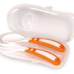 Nuvita - Set lingurita si furculita in caseta BPA free 6m+