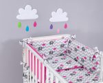 MAMO-TATO - Lenjerie patut 3 piese 120x60 Elephant Pink - Image 2