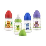 Akuku - Biberon cu tetina anticolici cu gat larg 250 ml-A0319