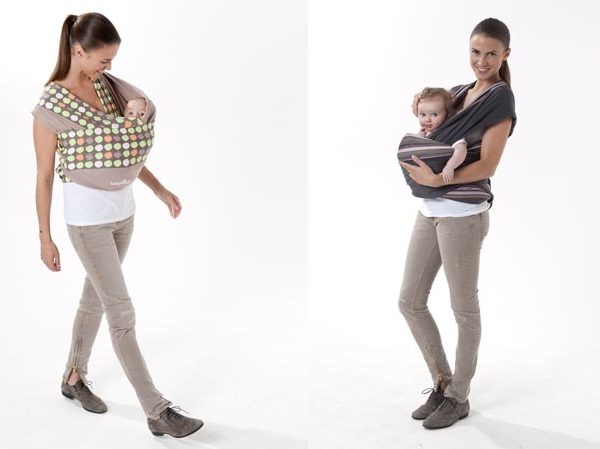 Baby Moov - Baby wrap grey-hibiscus