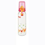 NUK - Biberon sticla 230 ml tetina din silicon 0-6 luni