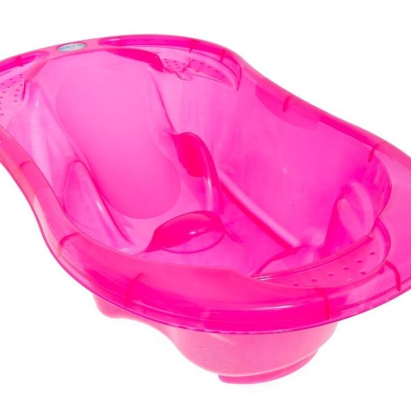 Cadita anatomica Tega Baby cu termometru Komfort Roz transparent