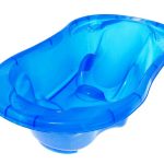 Cadita anatomica Tega Baby cu termometru Komfort Albastru transparent
