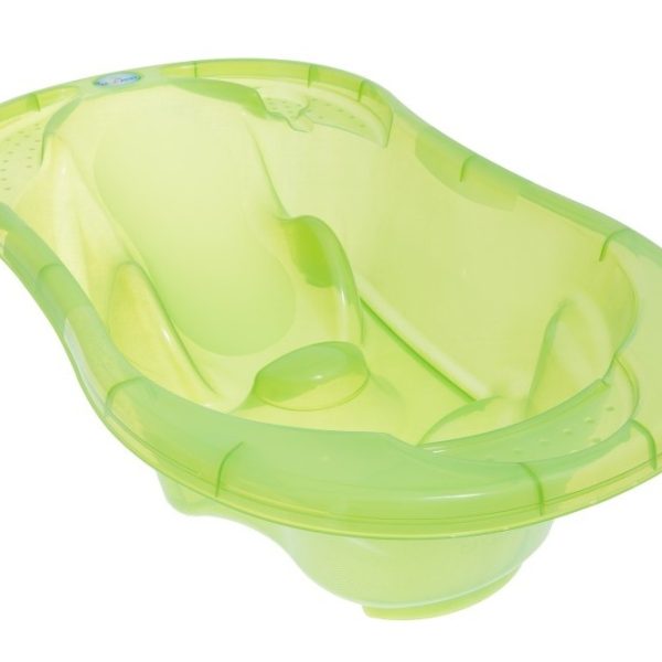 Cadita anatomica Tega Baby cu termometru Komfort Verde transparent