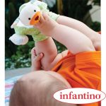 Infantino - Botosei cu jucarie maimuta si elefant zornaitori - imagine 3