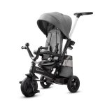 Kinderkraft - Tricicleta 4 in 1 rotativa cu pozitie de somn EASY TWIST Platinum Grey