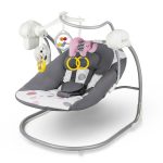 Kinderkraft - Leagan portabil 2 in 1 MINKY PINK cu conectare la priza