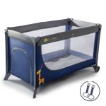 Kinderkraft - Patut pliabil cu 1 nivel Joy Dark Blue - Image 2