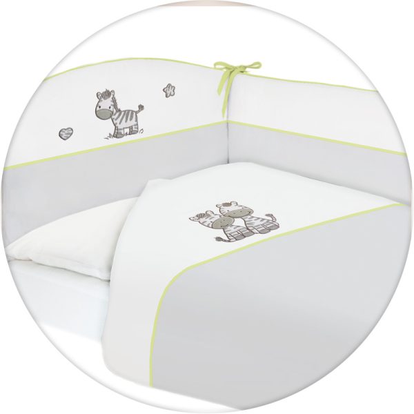 Lenjerie de pat cu 3 piese Zebra Gri