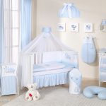 MAMO-TATO - Lenjerie patut 14 piese 120x60 Cute Bird Blue