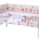 Lenjerie patut copii 4 piese - Bufnita Crem