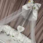 Lenjerie de patut personalizata 11 piese ROYAL White Dino - PEPPIbambini - Image 4