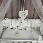 Lenjerie de patut personalizata 11 piese ROYAL White Dino - PEPPIbambini - Image 6