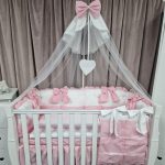Lenjerie de patut personalizata 11 piese ROYAL White Pink - PEPPIbambini - Image 2
