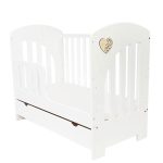 Patut bebe din lemn multifunctional Paula Heart Gold + Saltea Cocos - MAMO-TATO - Image 3