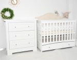 Patut bebe din lemn multifunctional Vittoria Beige - MAMO-TATO - imagine 2
