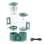 Babymoov - Robot multifunctional Nutribaby Glass 4 in 1 din sticla si otel inoxidabil - Image 2