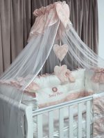 PEPPIbambini - Lenjerie patut 11 piese ROYAL White Somon - imagine 2