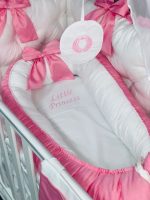 PEPPIbambini - Lenjerie patut 11 piese ROYAL White Pink - imagine 4