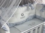 PEPPIbambini - Lenjerie patut 11 piese ROYAL White Blue - imagine 2