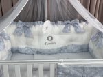 PEPPIbambini - Lenjerie patut 11 piese ROYAL White Blue - imagine 4