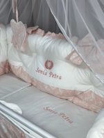 PEPPIbambini - Lenjerie patut 11 piese ROYAL White Somon - imagine 3