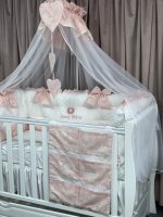 PEPPIbambini - Lenjerie patut 11 piese ROYAL White Somon - imagine 4