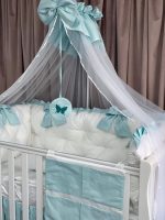 PEPPIbambini - Lenjerie patut 11 piese ROYAL White Mint - imagine 3