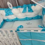PEPPIbambini - Lenjerie patut 11 piese ROYAL White Turqoise