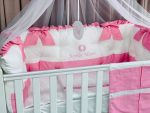 PEPPIbambini - Lenjerie patut 11 piese ROYAL White Pink - imagine 4