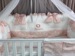 PEPPIbambini - Lenjerie patut 11 piese ROYAL White Somon - imagine 4