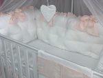 PEPPIbambini - Lenjerie patut 11 piese ROYAL White Somon - imagine 2