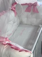PEPPIbambini - Lenjerie patut 11 piese ROYAL White Pink - Image 3