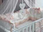 PEPPIbambini - Lenjerie patut 11 piese ROYAL White Somon - imagine 3