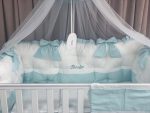 PEPPIbambini - Lenjerie patut 11 piese ROYAL White Mint - imagine 3