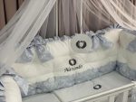 PEPPIbambini - Lenjerie patut 11 piese ROYAL White Blue - imagine 4