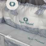 PEPPIbambini - Lenjerie patut 11 piese ROYAL White Blue