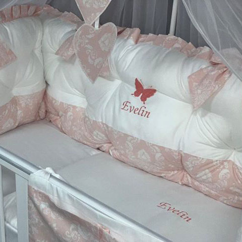 PEPPIbambini – Lenjerie patut 11 piese ROYAL White Somon