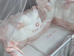 PEPPIbambini - Lenjerie patut 11 piese ROYAL White Somon - imagine 3