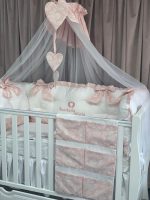 PEPPIbambini - Lenjerie patut 11 piese ROYAL White Somon - imagine 4