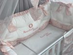 PEPPIbambini - Lenjerie patut 11 piese ROYAL White Somon - imagine 2