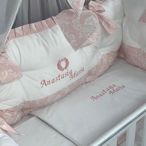 PEPPIbambini-Lenjerie-patut-11-piese-ROYAL-2228 PEPPIbambini - Lenjerie patut 11 piese ROYAL White Somon - imagine 1