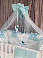 PEPPIbambini - Lenjerie patut 11 piese ROYAL White Mint - imagine 4