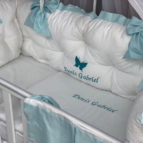 PEPPIbambini – Lenjerie patut 11 piese ROYAL White Mint