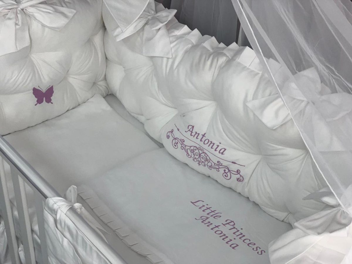 PEPPIbambini - Lenjerie patut 11 piese ROYAL White - imagine 2